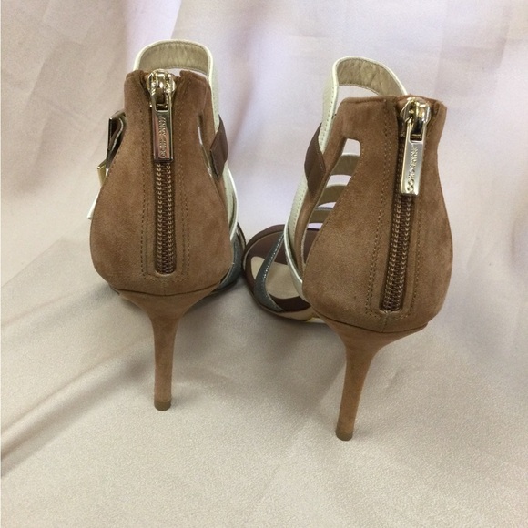 Jimmy Choo Women's Strappy Sandals - Brown, White, and Silver - Picture 11 of 11